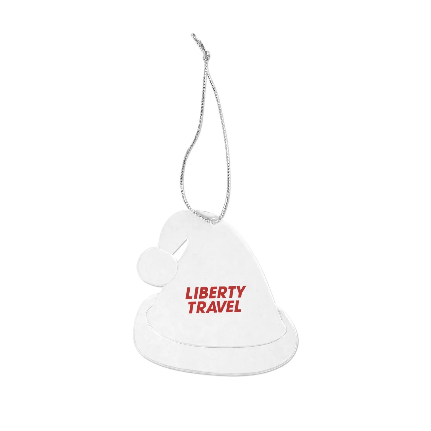 Santa Hat Ornament Clear Acrylic Holiday Decoration