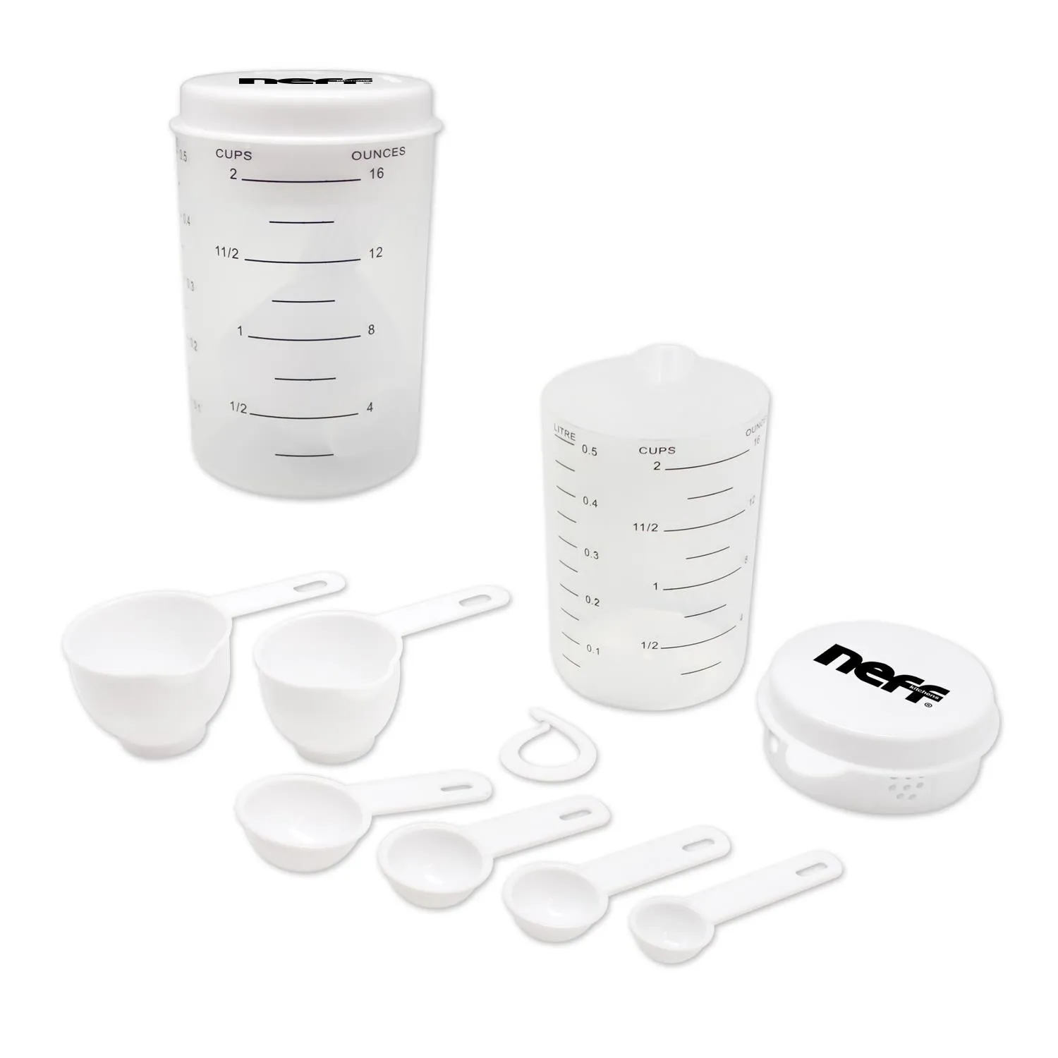 Measuring Set Plastic 6 Spoons with Pitcher and Lid