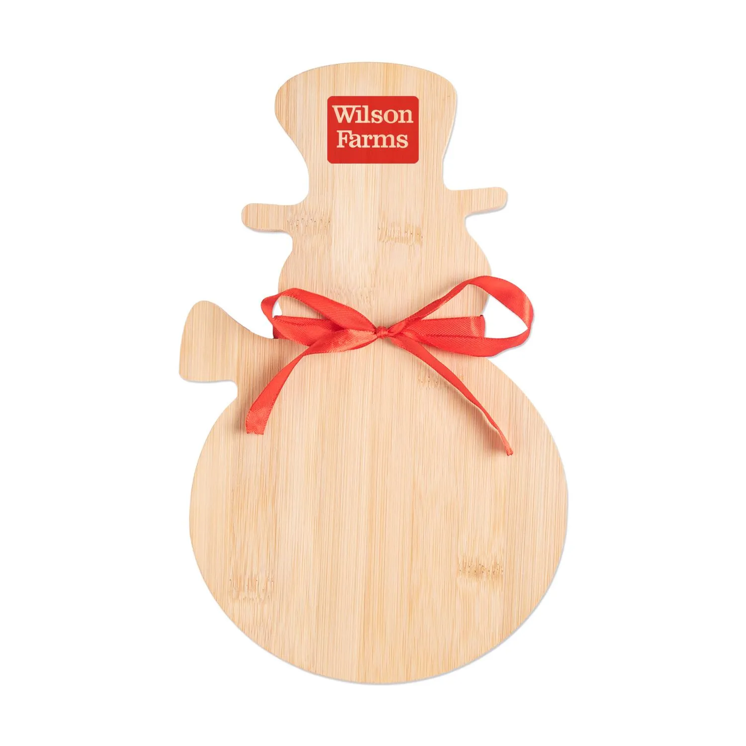 Bamboo Snowman Cutting Board Holiday Shaped Design