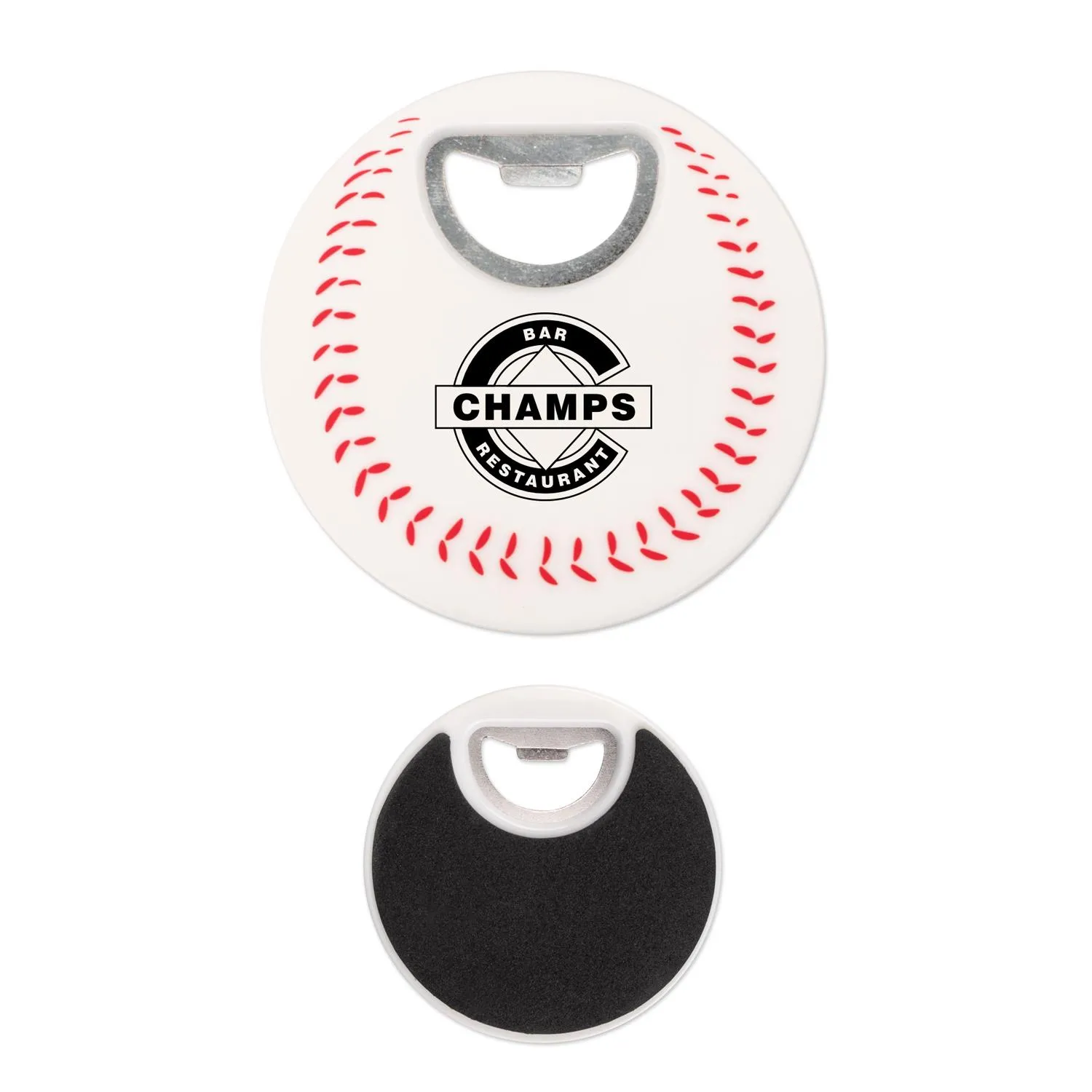 Baseball Coaster Bottle Opener Silicone Sports - 4 in