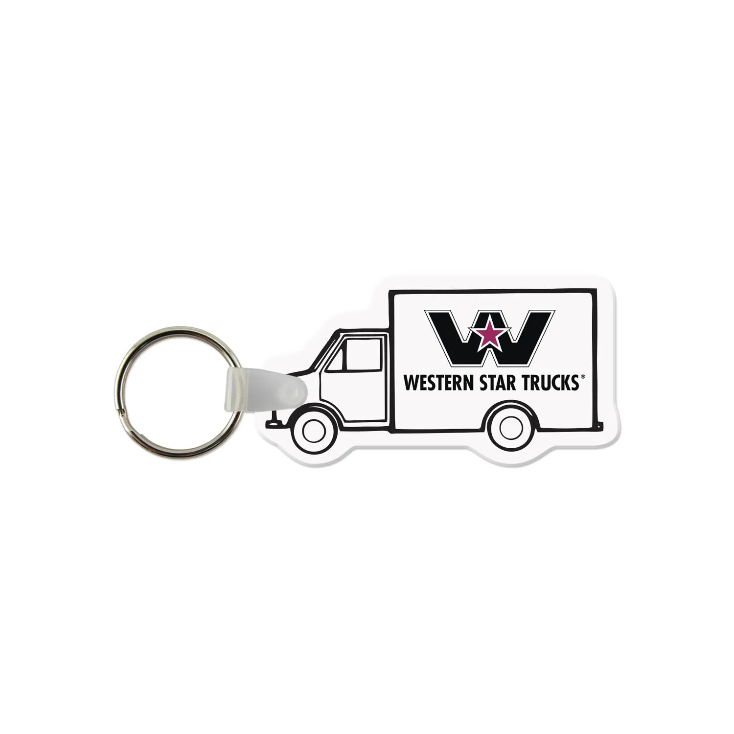 Box Truck Keychain Vinyl USA Made Full Color Print