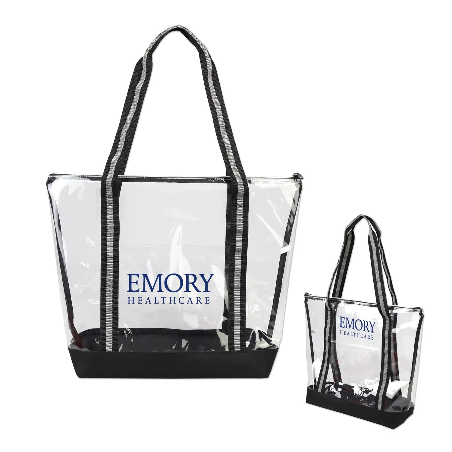Clear Tote Bag with Zipper TPU Material Stadium Event