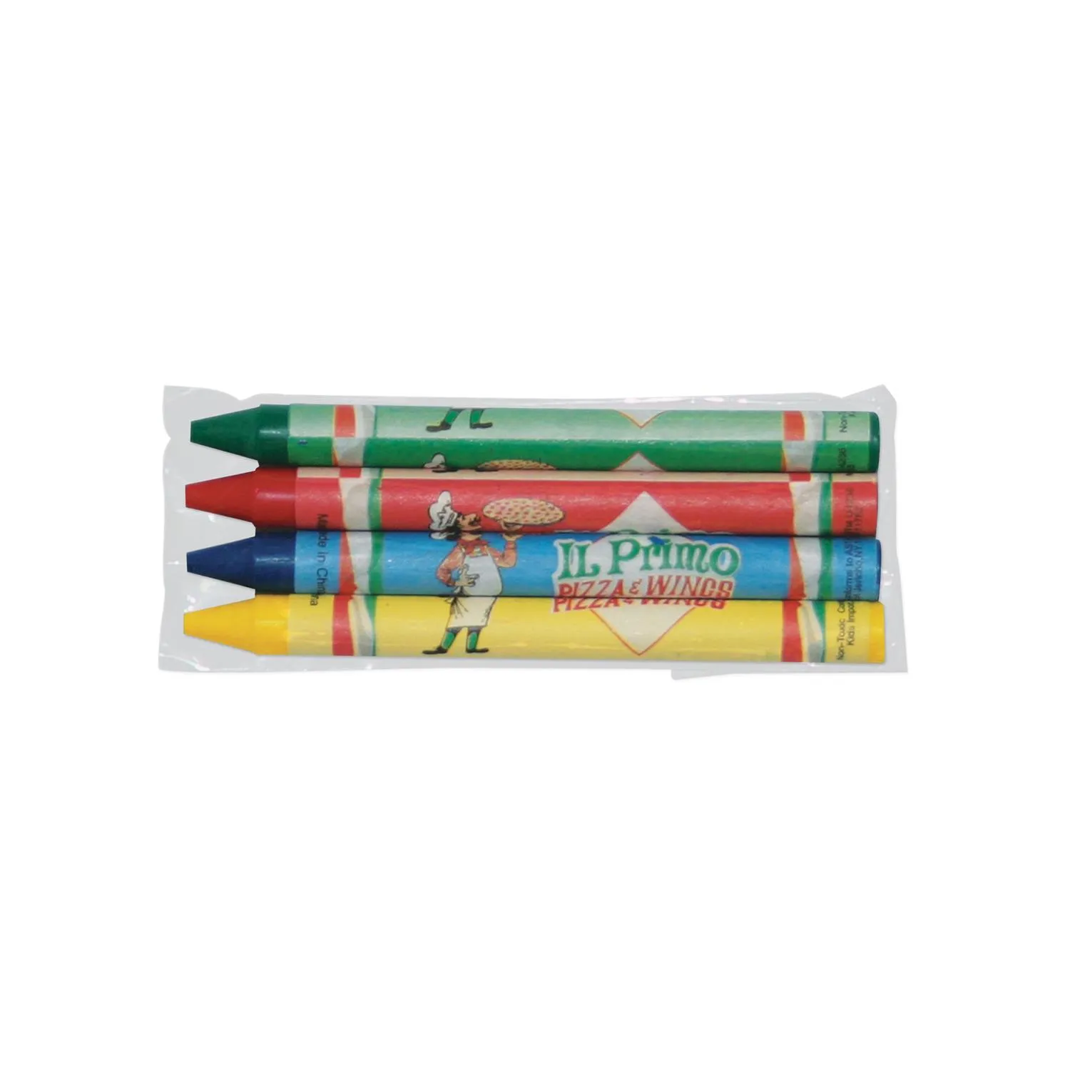 Crayons Custom Wrapper 4 Pack Cello Wrapped Colors