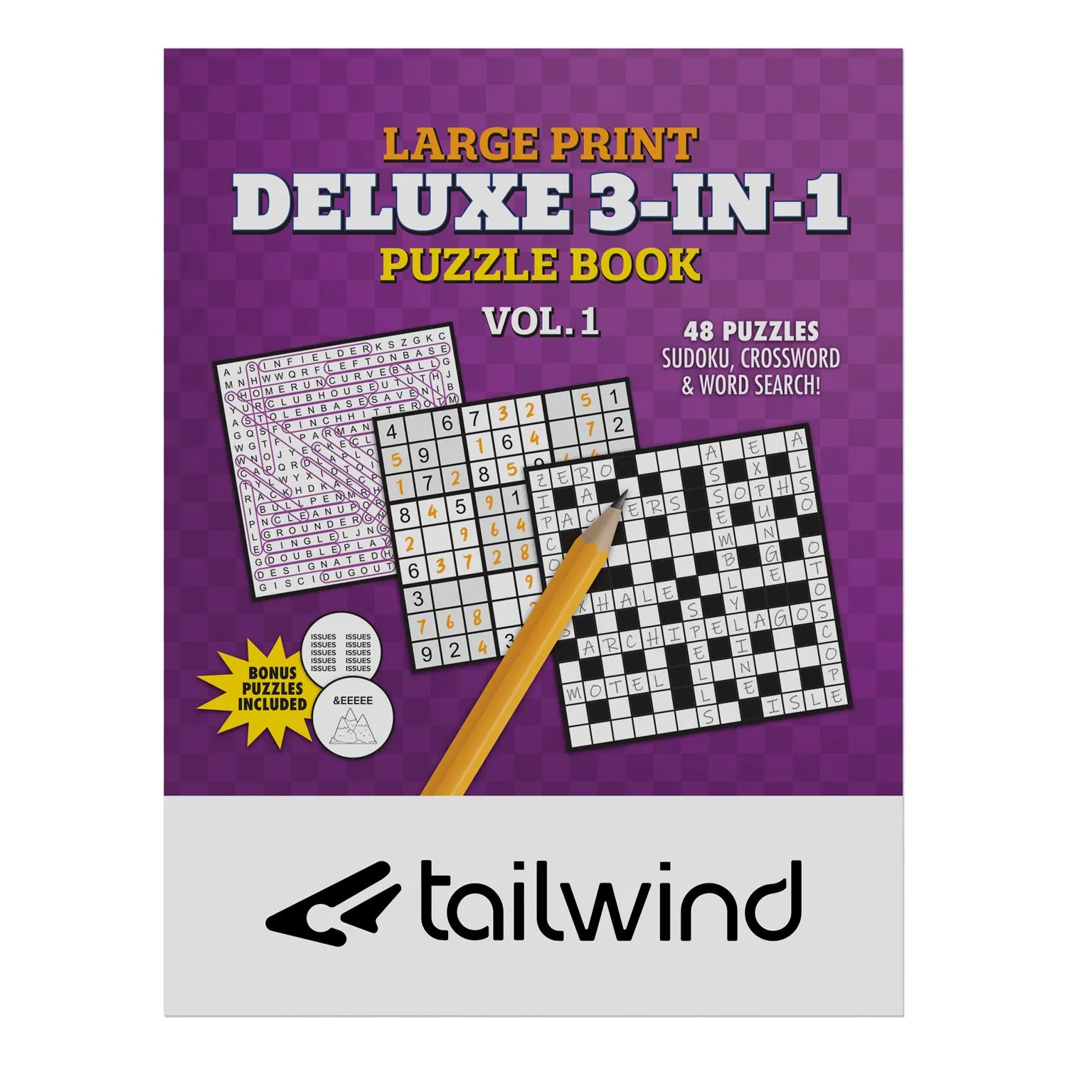 Word Search Crossword Sudoku Puzzle Book Volume 1