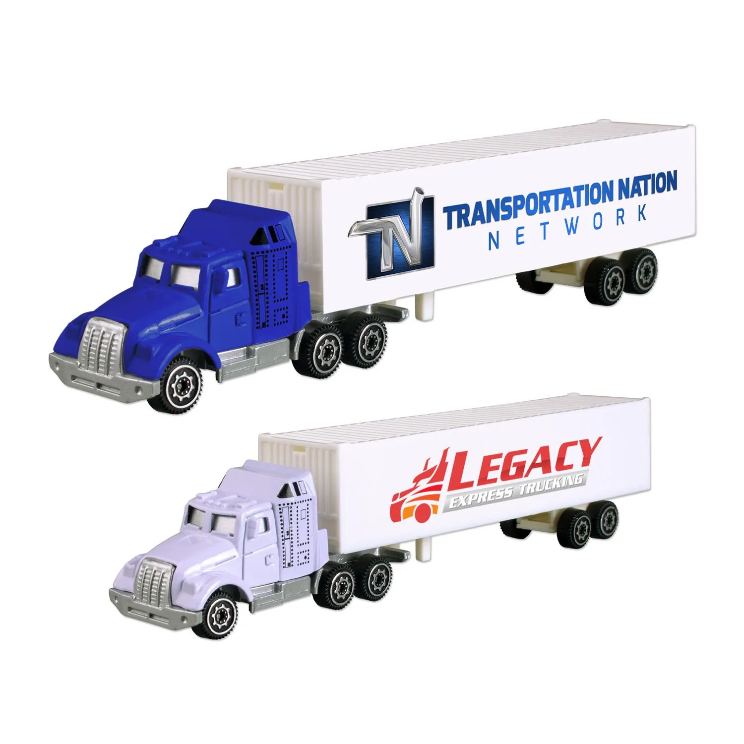 Die Cast Tractor Trailer Truck with Decal - 7.5 in