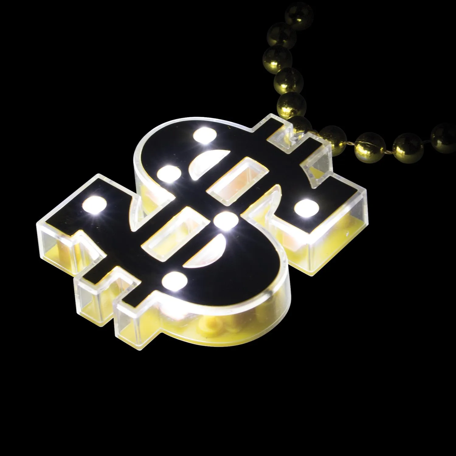 Dollar Sign Light Up Necklace LED Photo Booth Prop