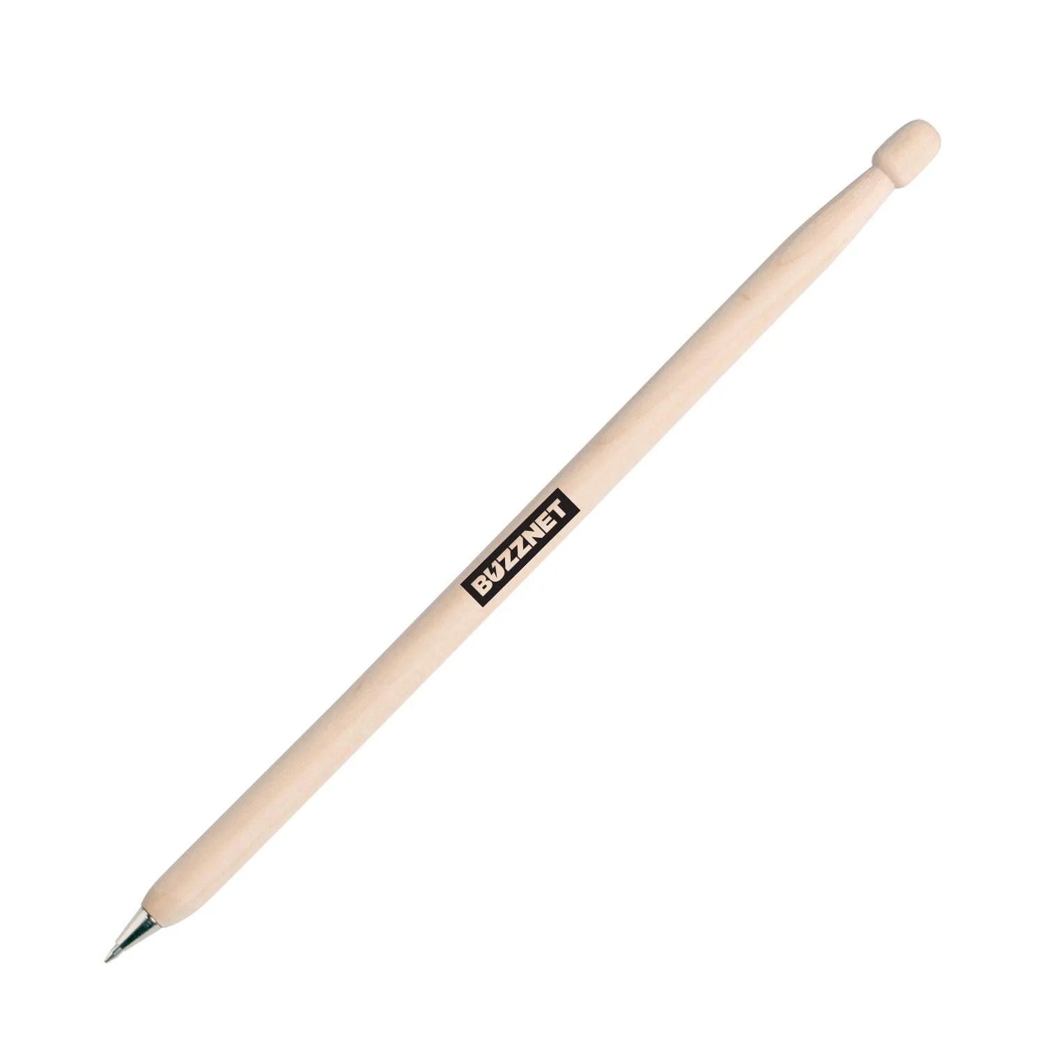 Drum Stick Pen Wood Blue Ink Music Store Promotional