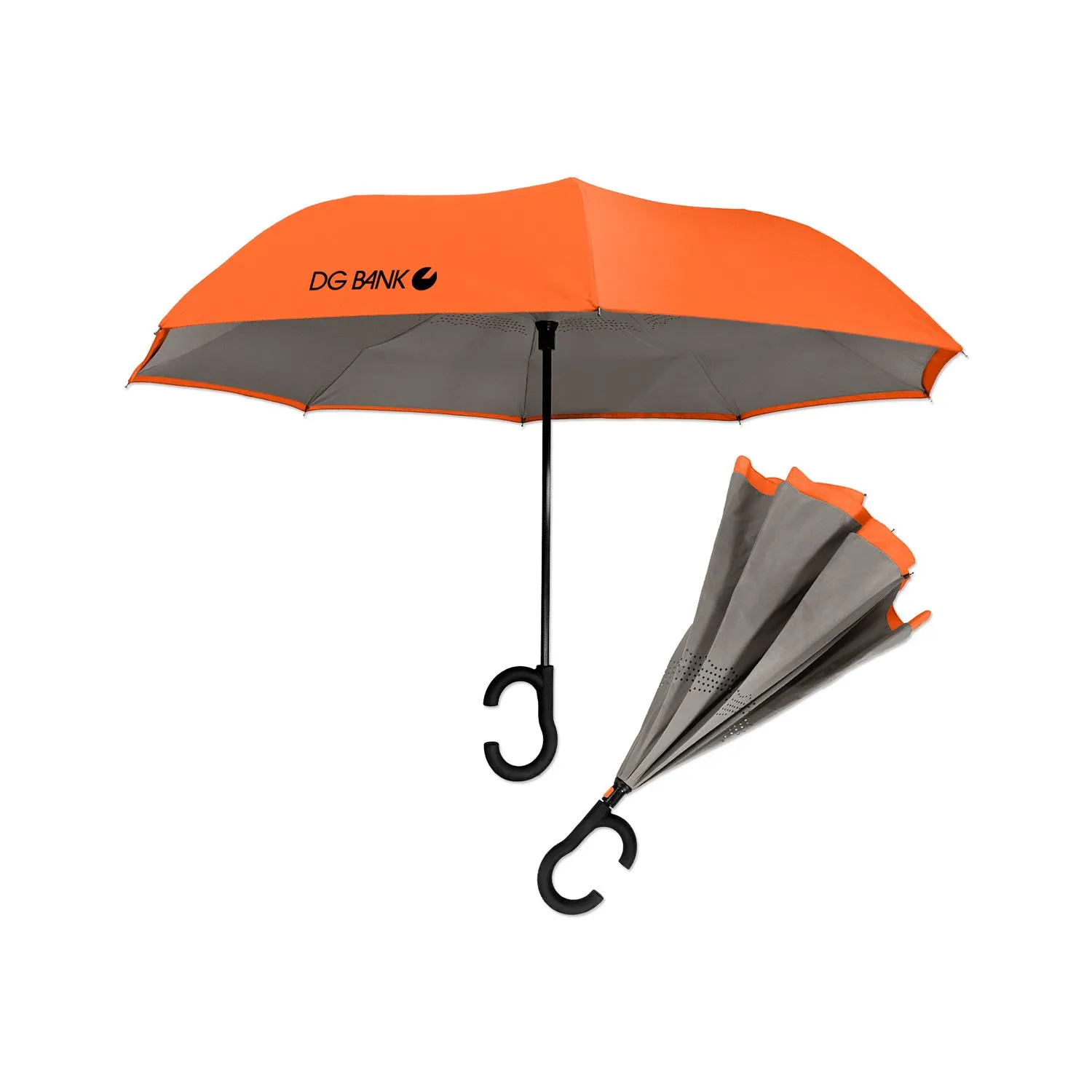 Inverted Umbrella Dual-Tone Polyester Auto-Open - product view 8