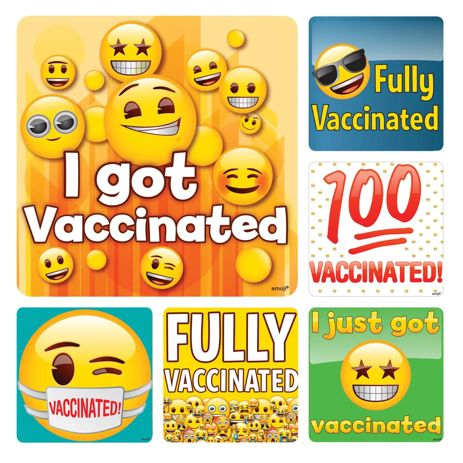 Vaccination Stickers Emoji Design Medical - 2.5 in