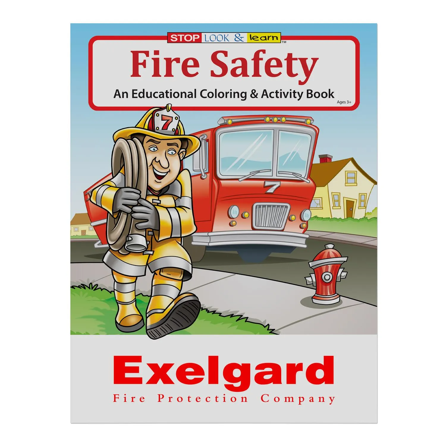 Fire Safety Coloring Book Educational Custom Imprint