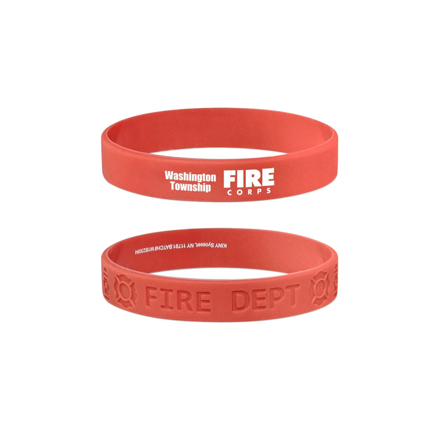 Fire Safety Silicone Bracelet Awareness Message Custom