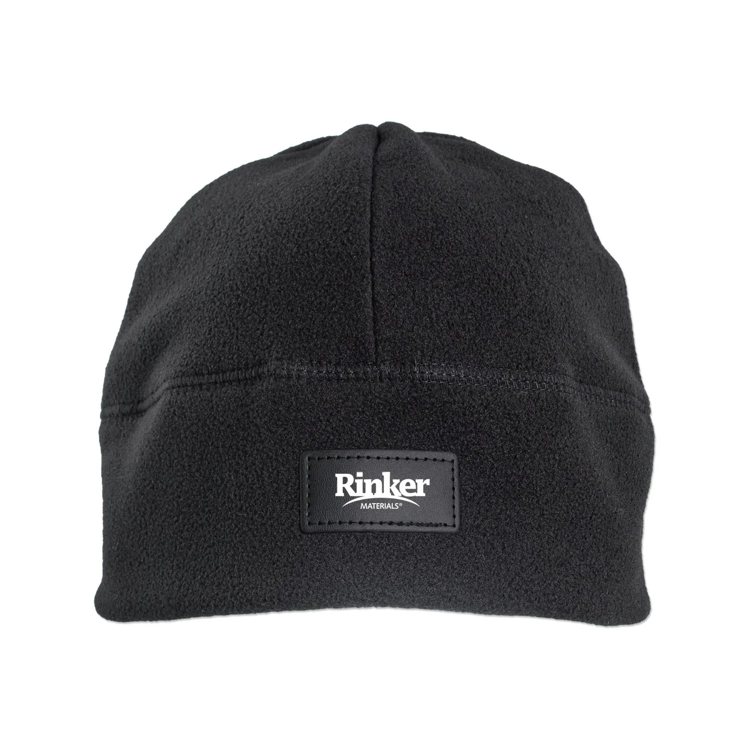 Fleece Beanie Winter Hat PU Patch Logo Custom Warm