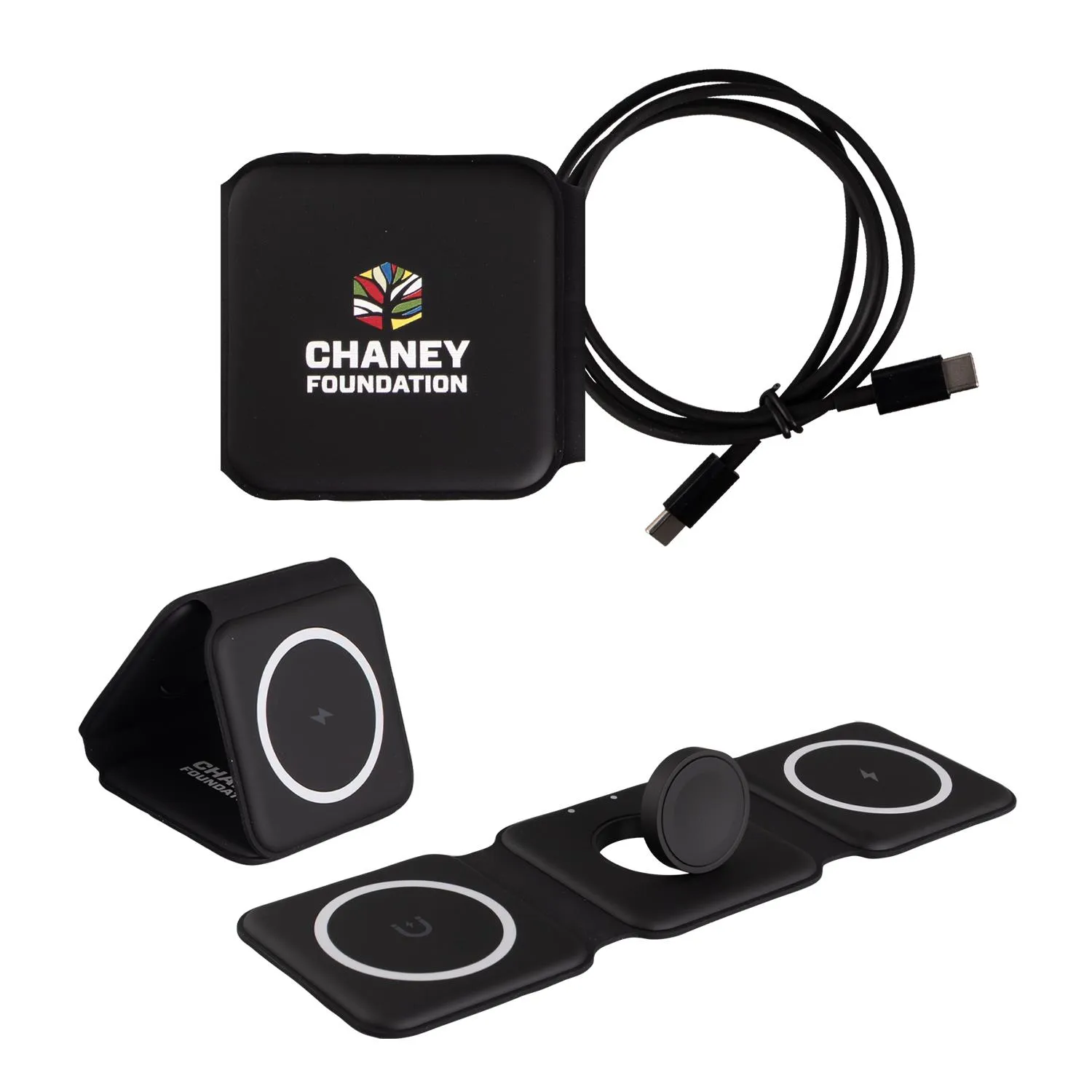 Wireless Charger Foldable 3-in-1 Chi-Charge Stack - product view 2