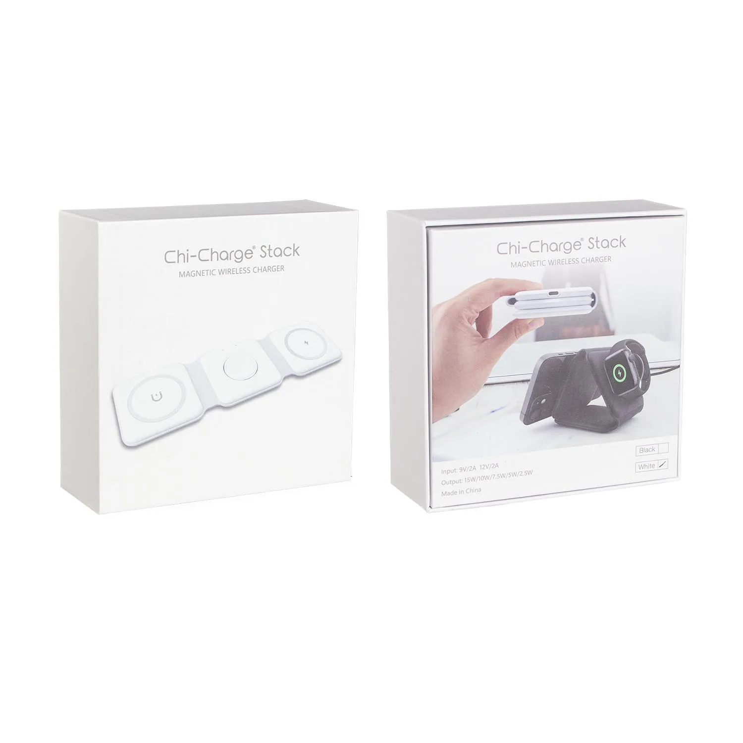 Wireless Charger Foldable 3-in-1 Chi-Charge Stack - product view 4