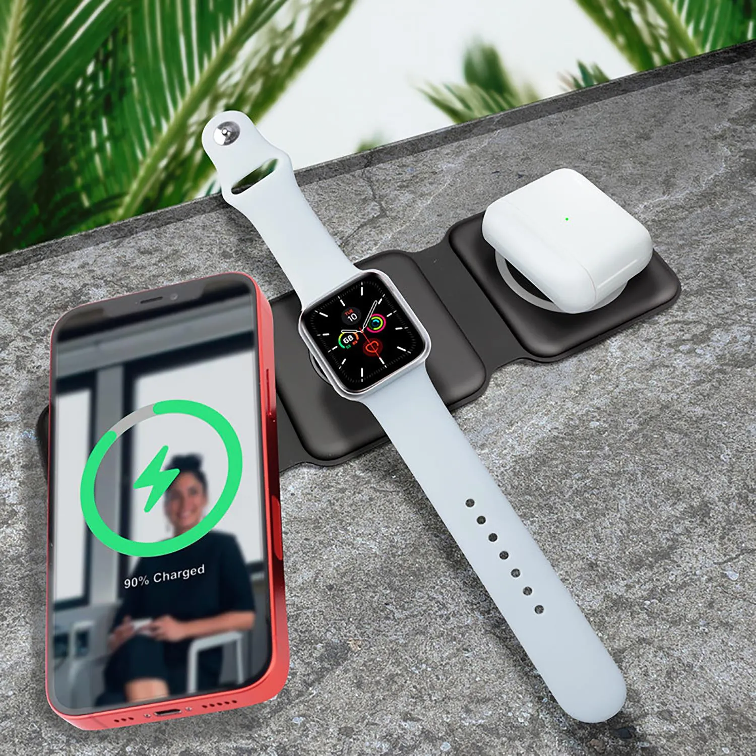 Wireless Charger Foldable 3-in-1 Chi-Charge Stack - product view 5