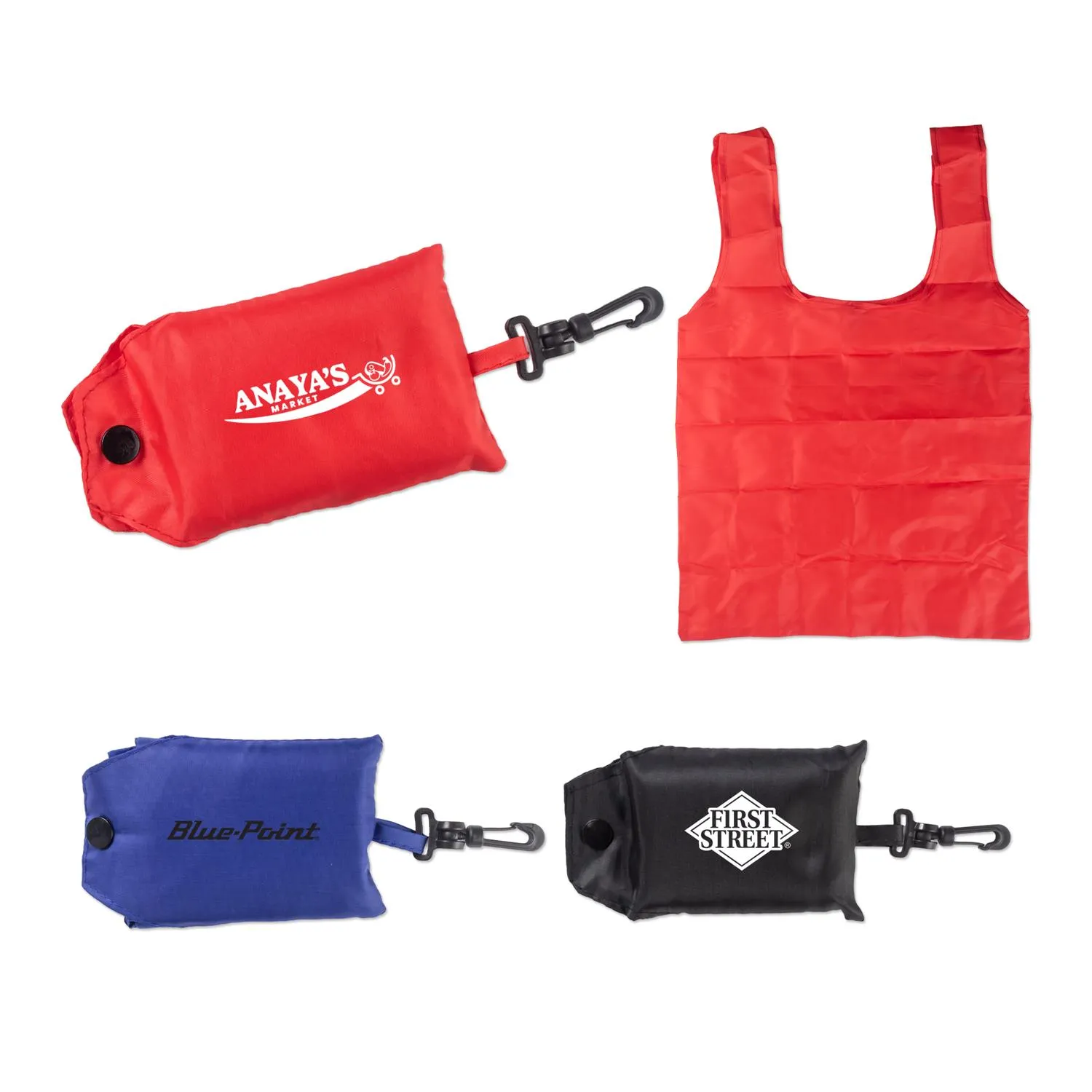 Foldable Tote Bag Keychain Pouch Compact Carry