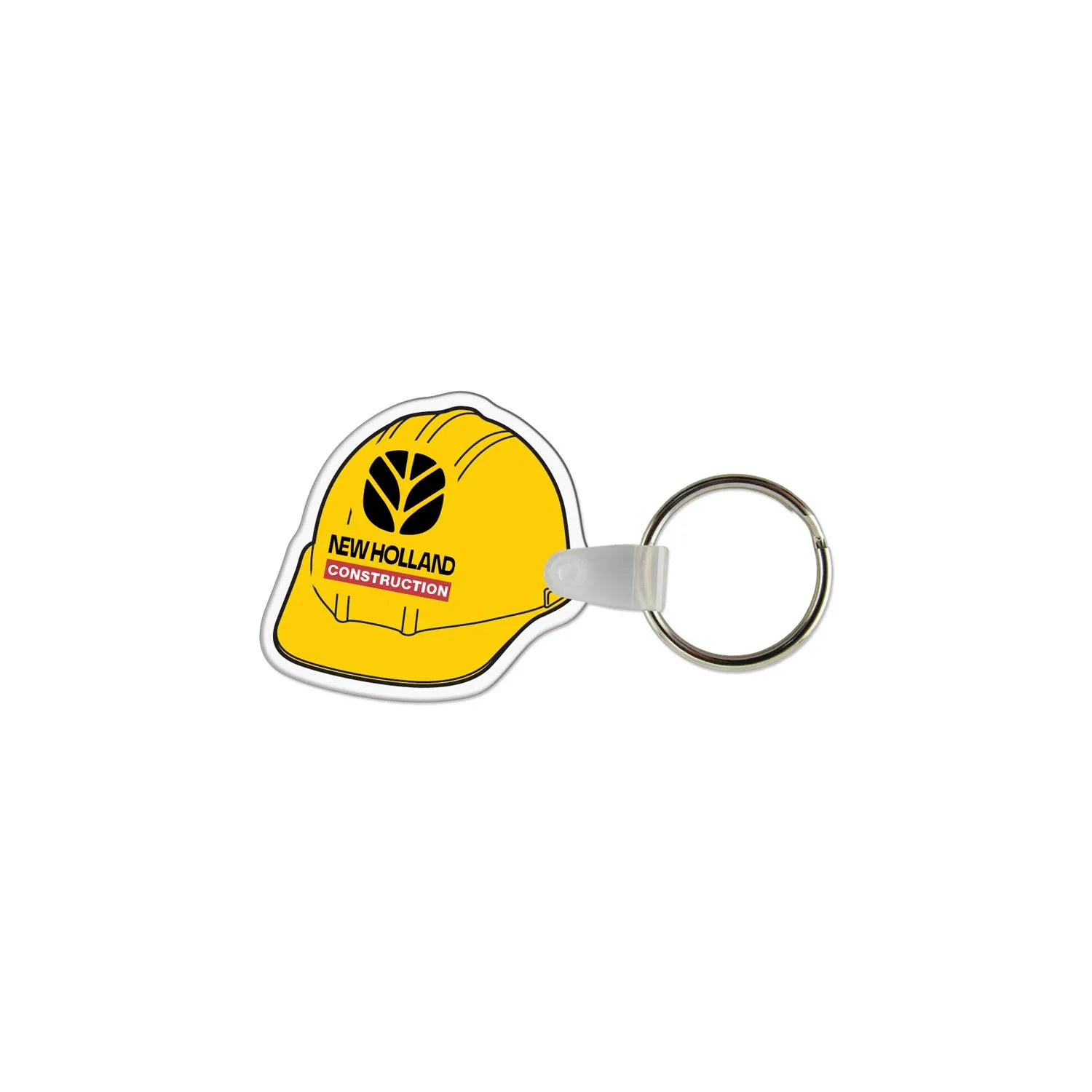 Custom Keychains Hard Hat Shape Vinyl USA Made Safety