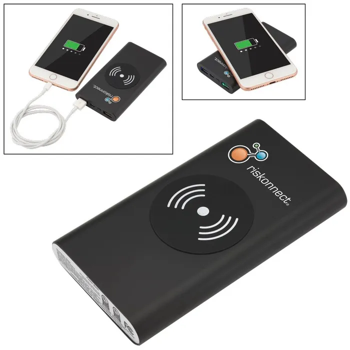 UL Cert Tri-Way Wireless & Power Bank 10,000mAh