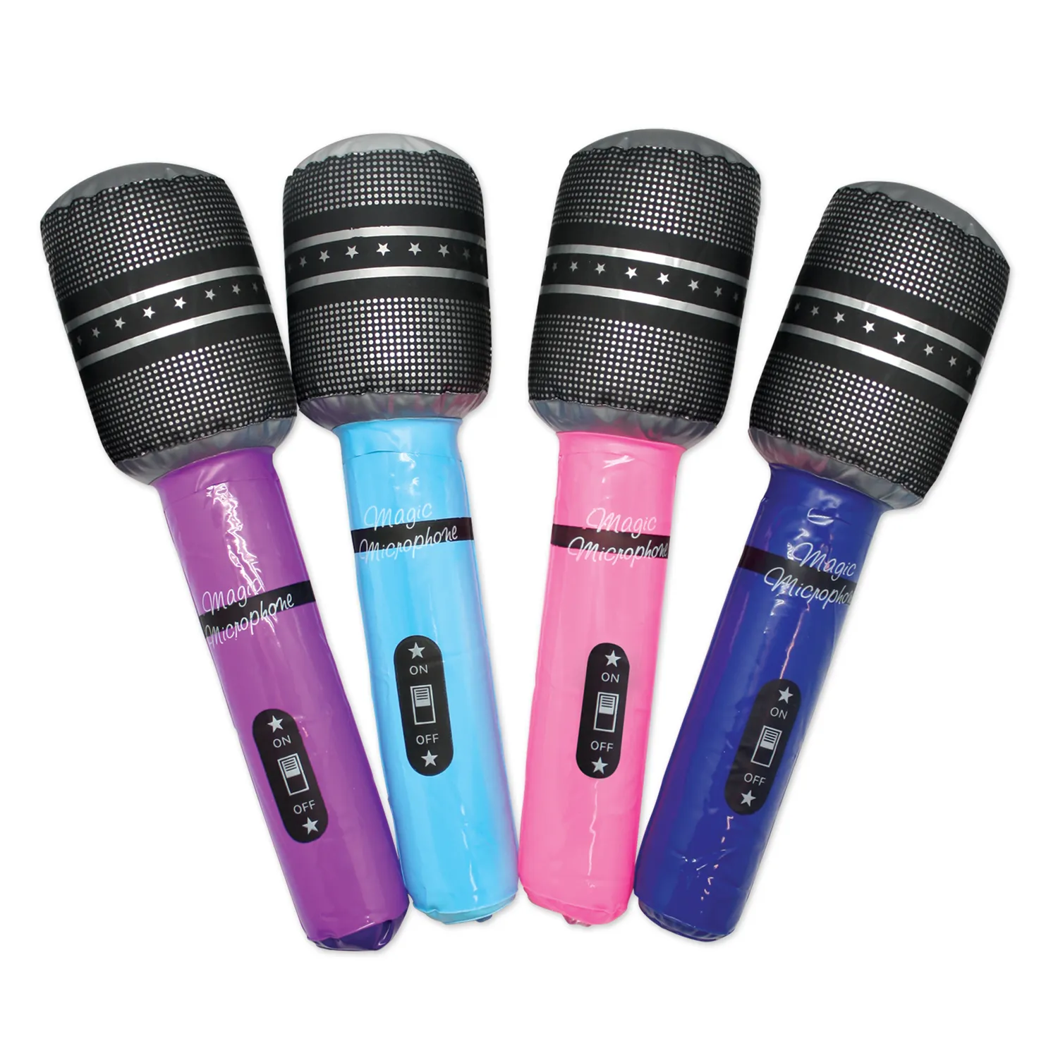 Inflatable Microphones Party Pack Assorted - 10 in