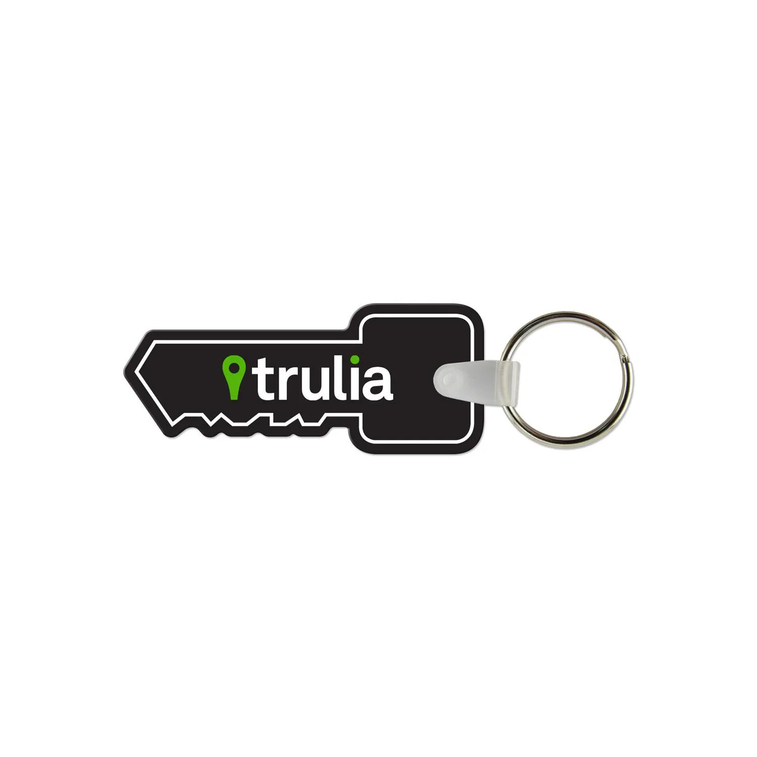 Custom Keychains Key Shaped Vinyl USA Made - 2 in