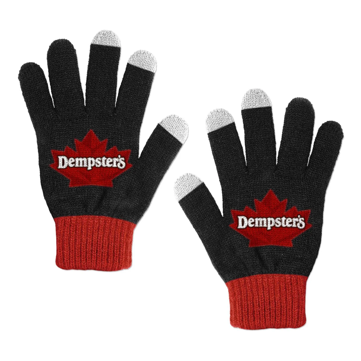 Gloves Touchscreen Knitted Custom Jacquard Pattern