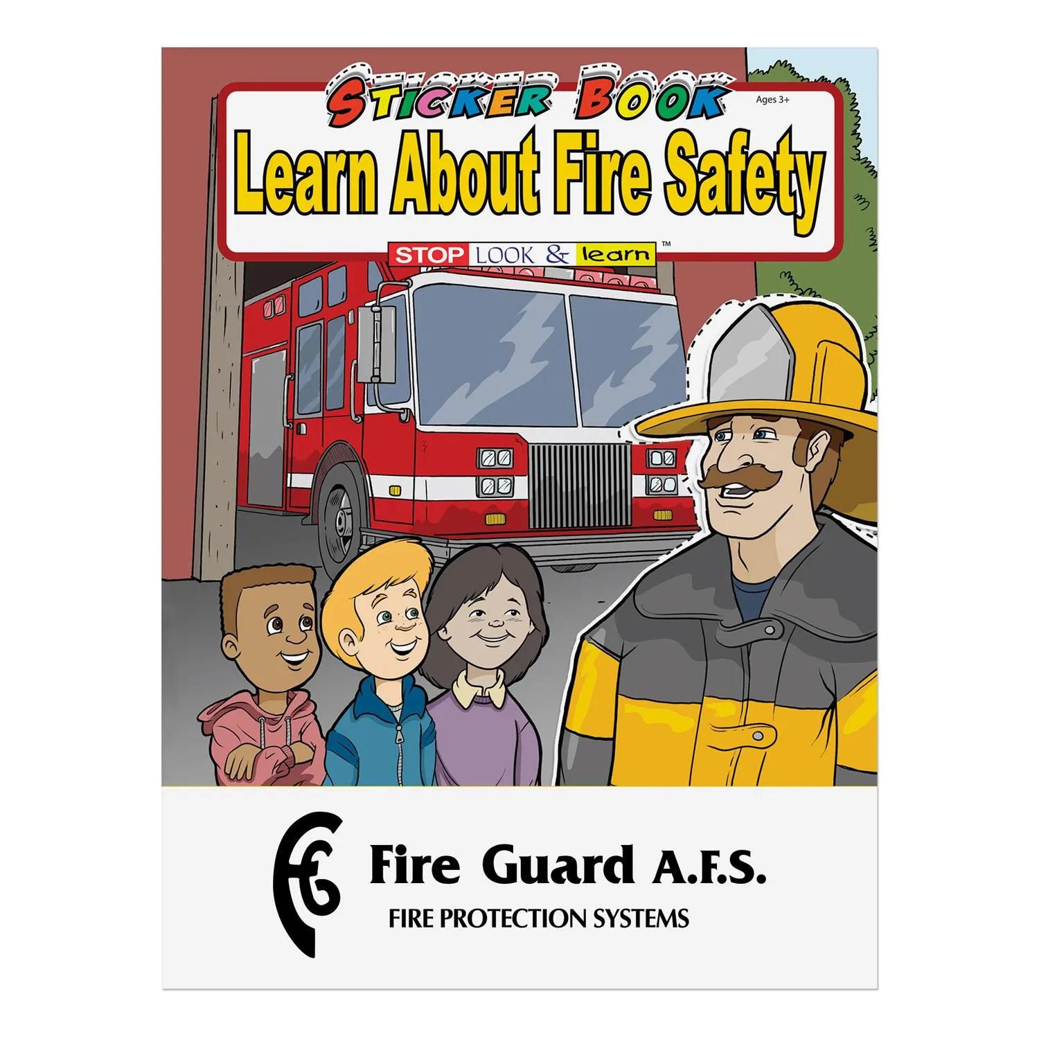 Fire Safety Sticker Book Educational Custom Imprint