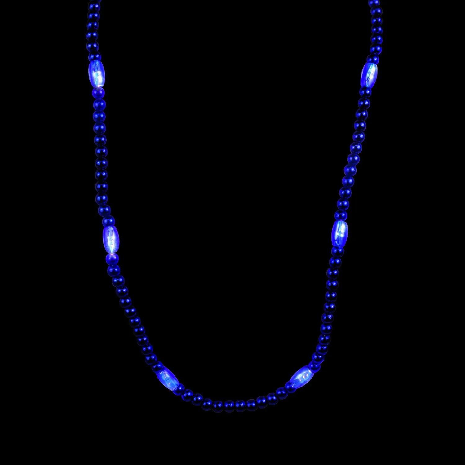 LED Bead Necklace Blue Light Up Three Modes