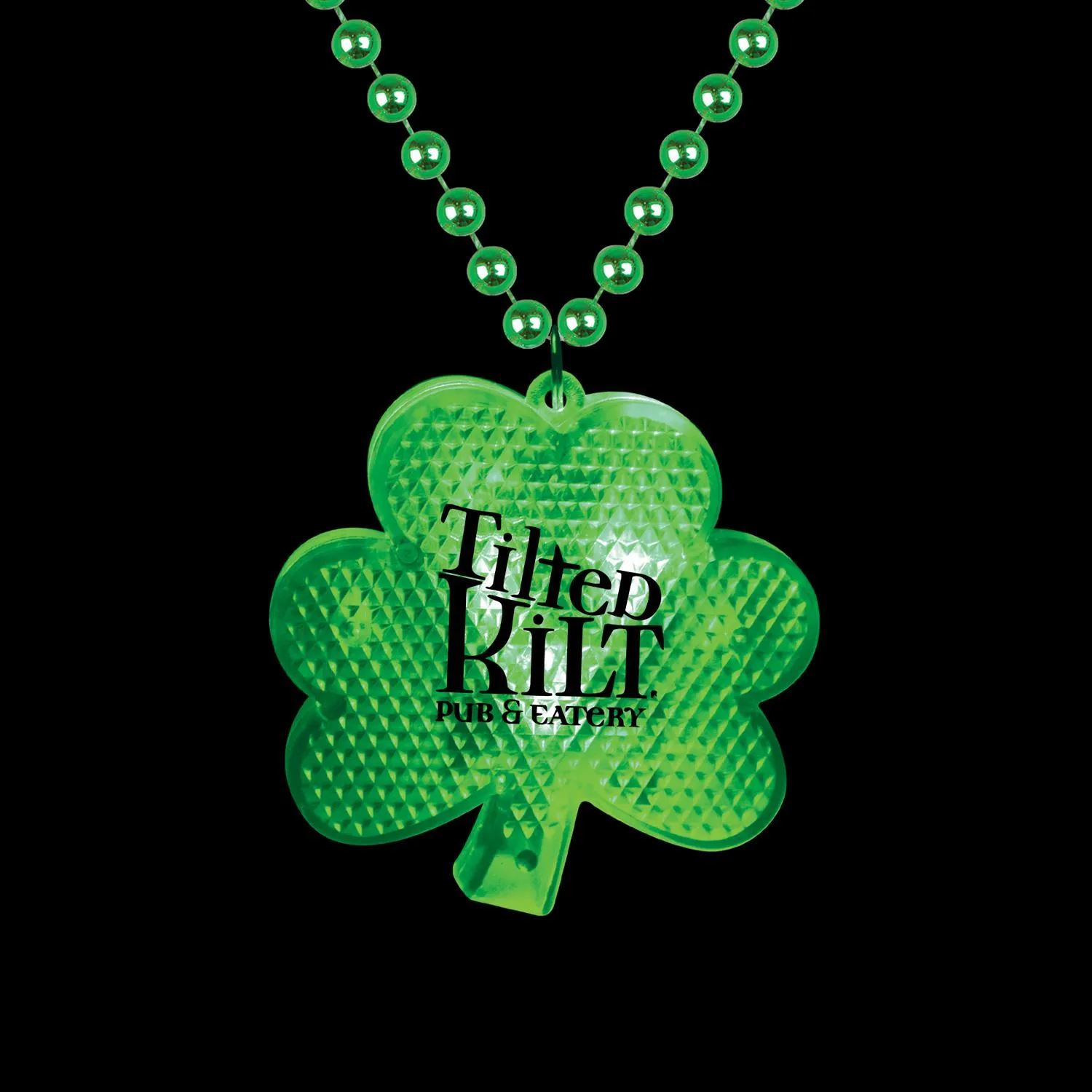LED Shamrock Medallion Beads Light Up - 33 in