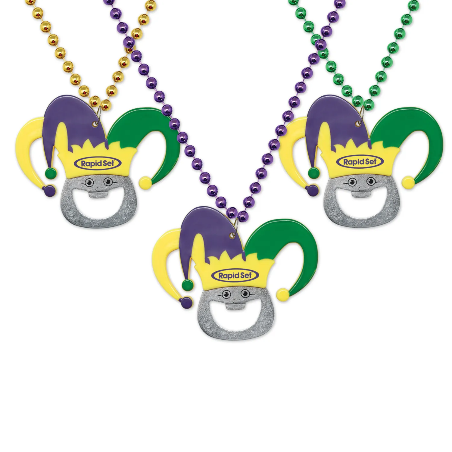 Mardi Gras Bottle Opener Beads Medallion - 33 in