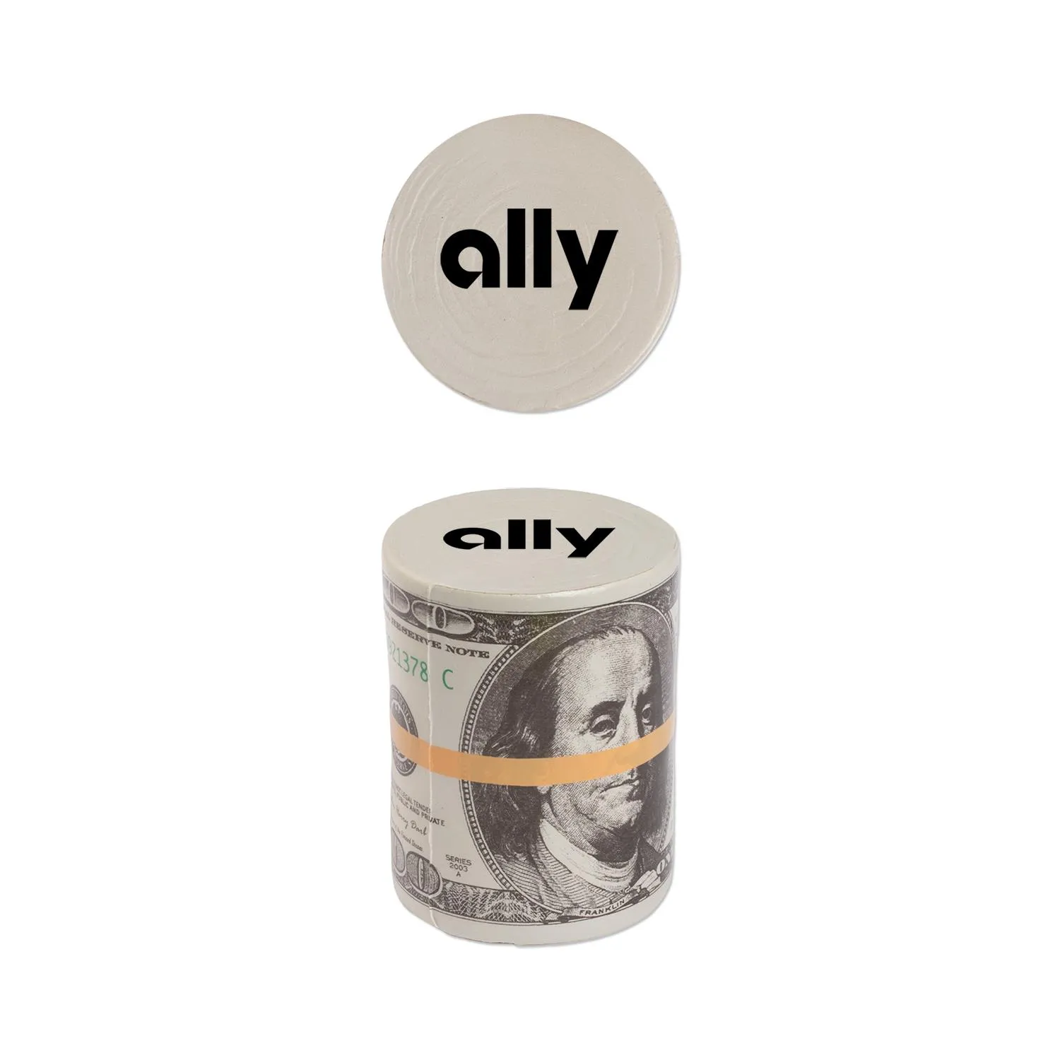 Money Roll Stress Ball Polyurethane Financial Theme