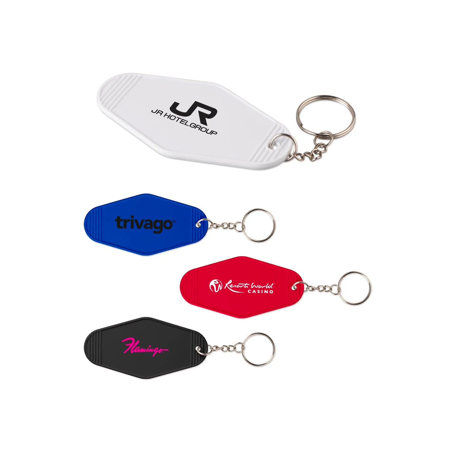 Retro Motel Keychain Durable Plastic Hotel Style