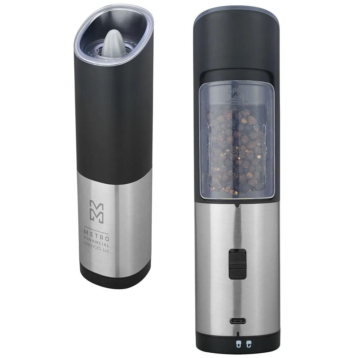 Rechargeable Salt or Pepper Spice Grinder - product view 2