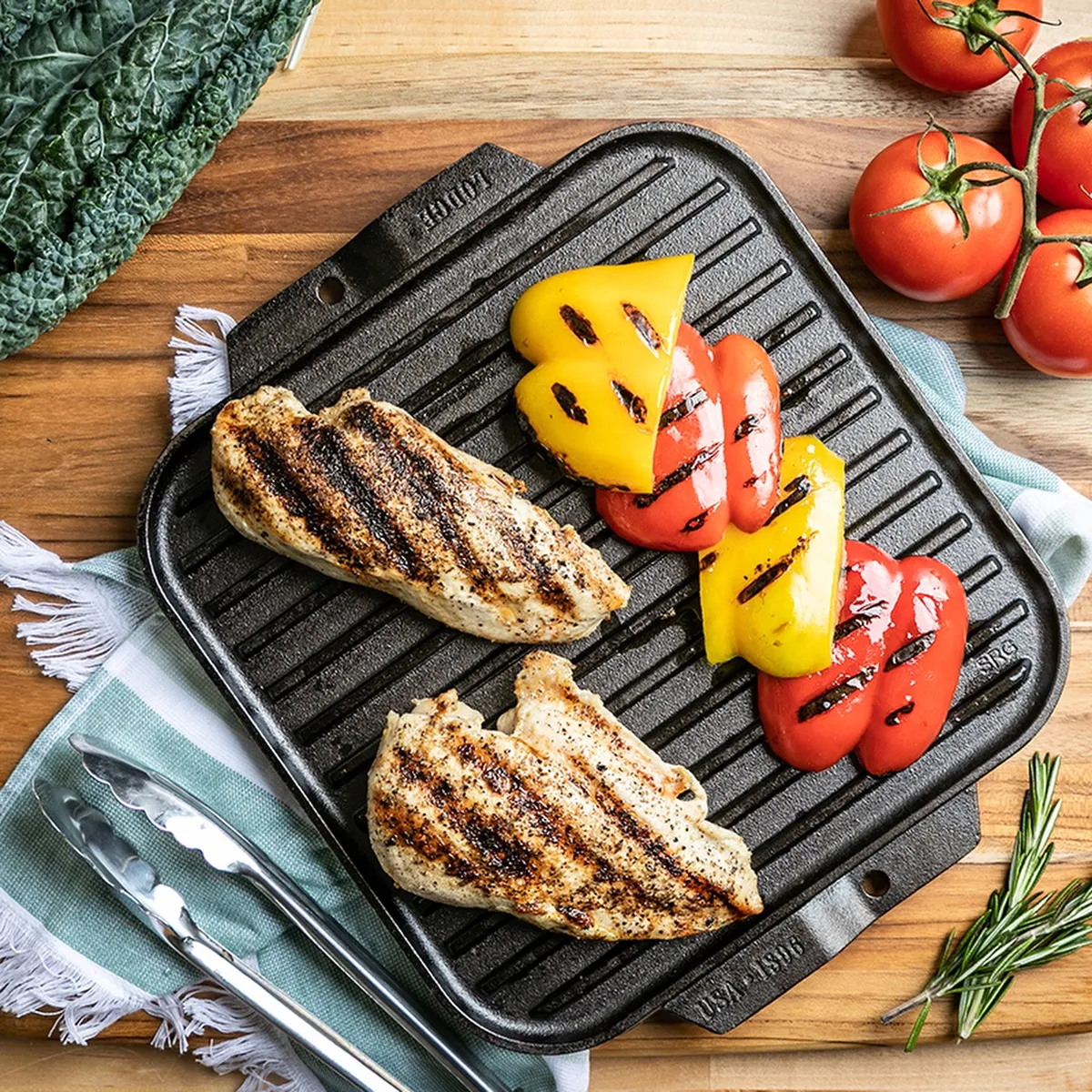 Lodge® 10.5" Cast Iron Reversible Grill / Griddle - product view 6