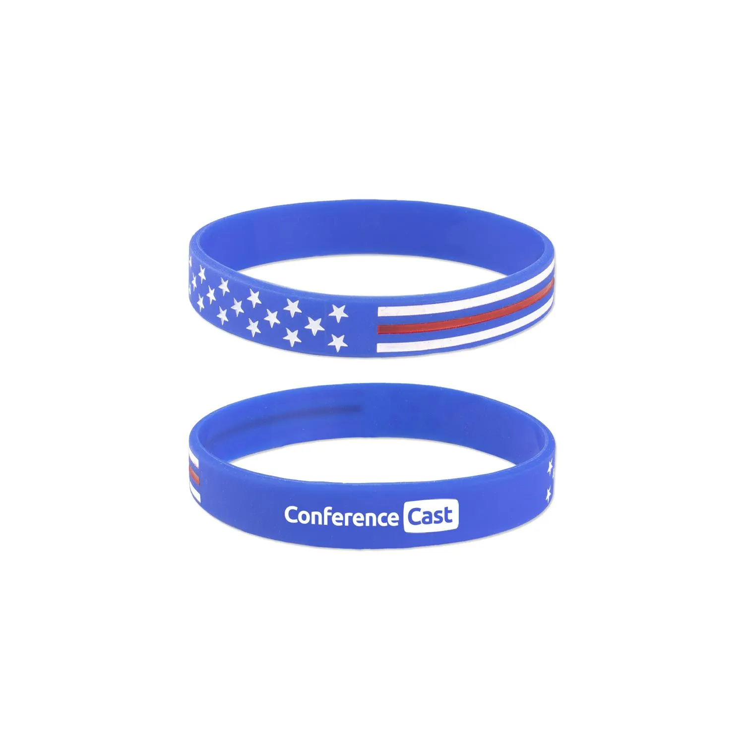 Patriotic Silicone Wristband Stars Stripes Design