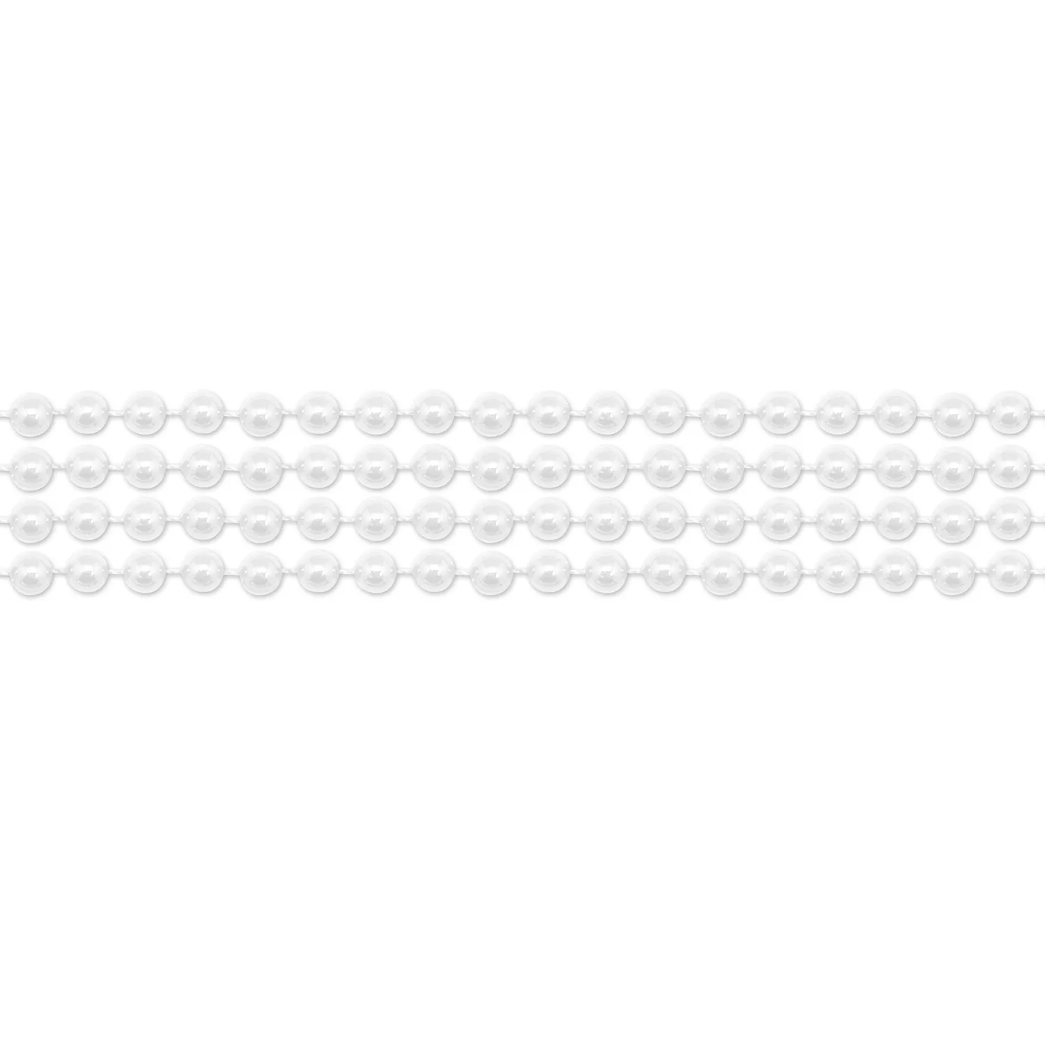 Pearl Bead Necklace White 12mm Vintage Style - 48 in