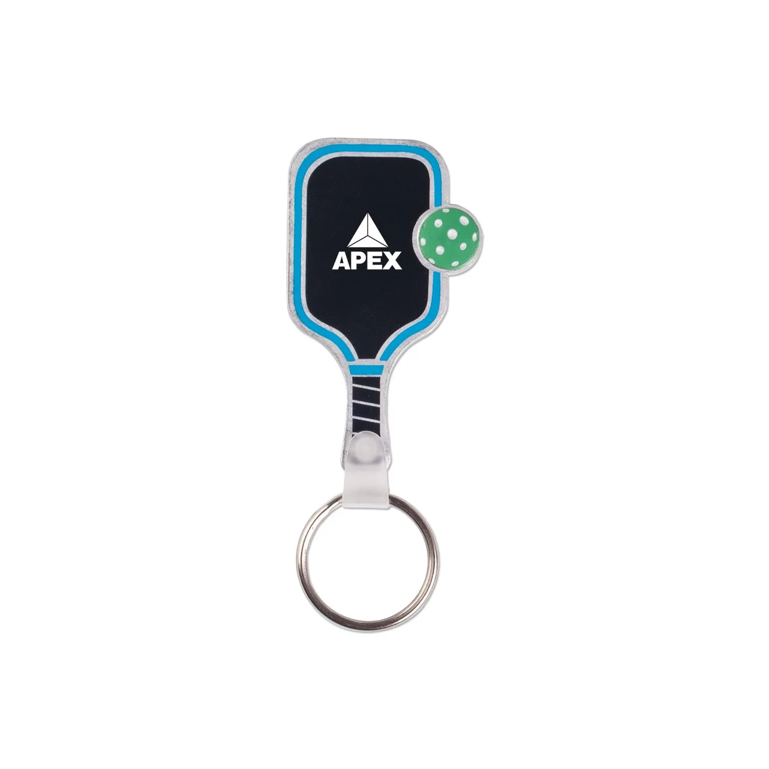 Pickleball Paddle Ball Keychain Silicone Sports