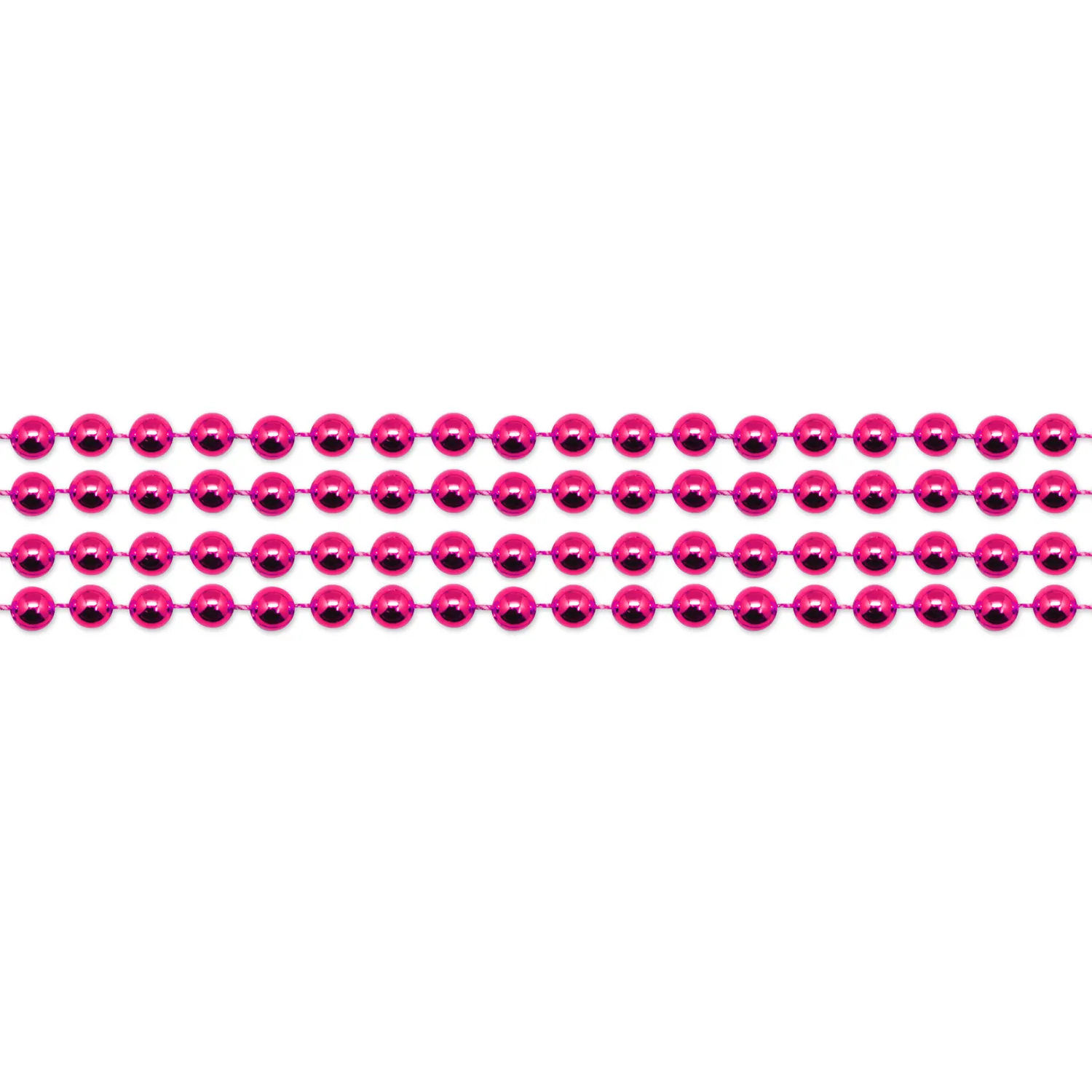 Bead Necklace Pink Silicone Parade - 33 in