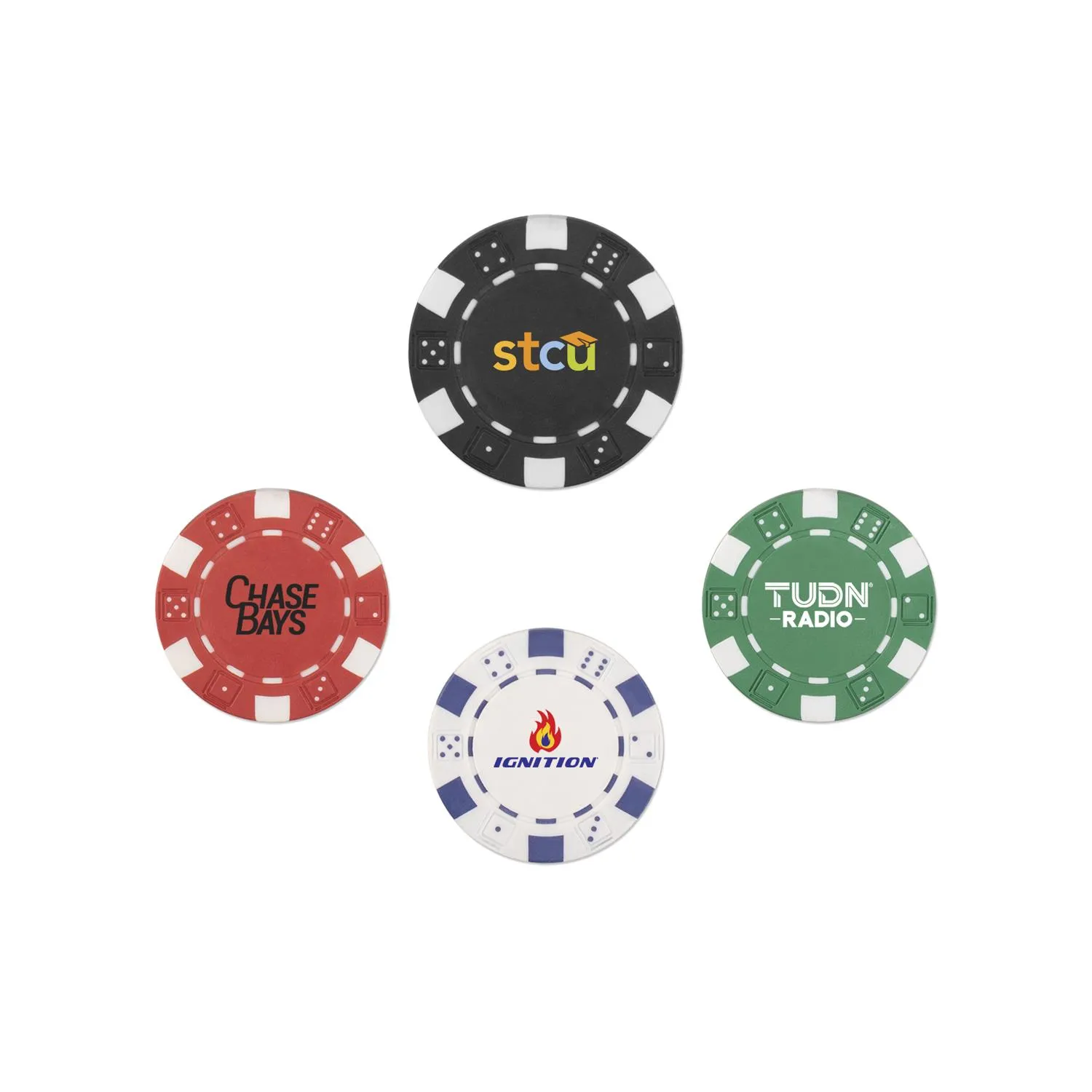 Poker Chips ABS Plastic Ball Marker - 1.625 in dia