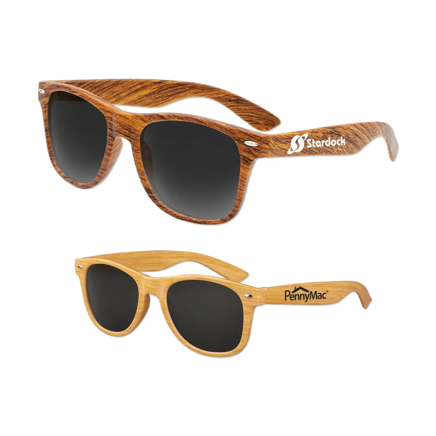 Polarized Sunglasses Wood Grain Iconic Anti Glare