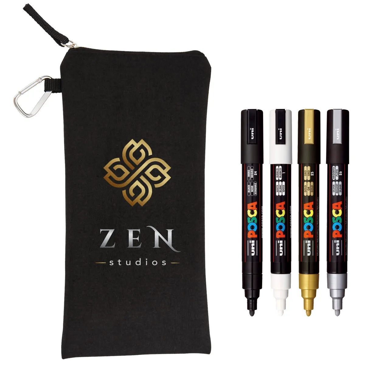 POSCA 4 Piece Metallic Marker Set with Bag