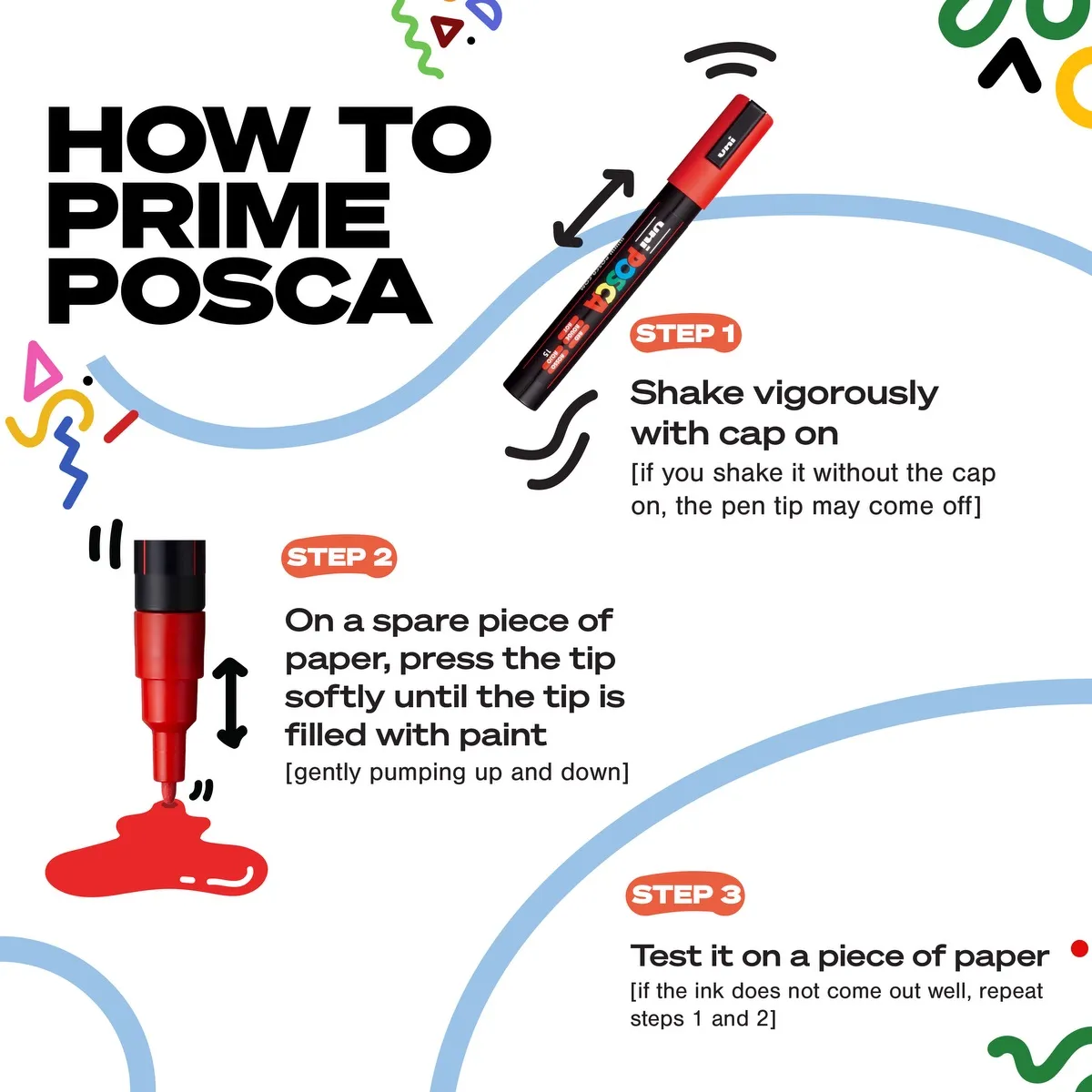 POSCA 8 Piece Basic Marker Set with Bag - Fine - product view 15