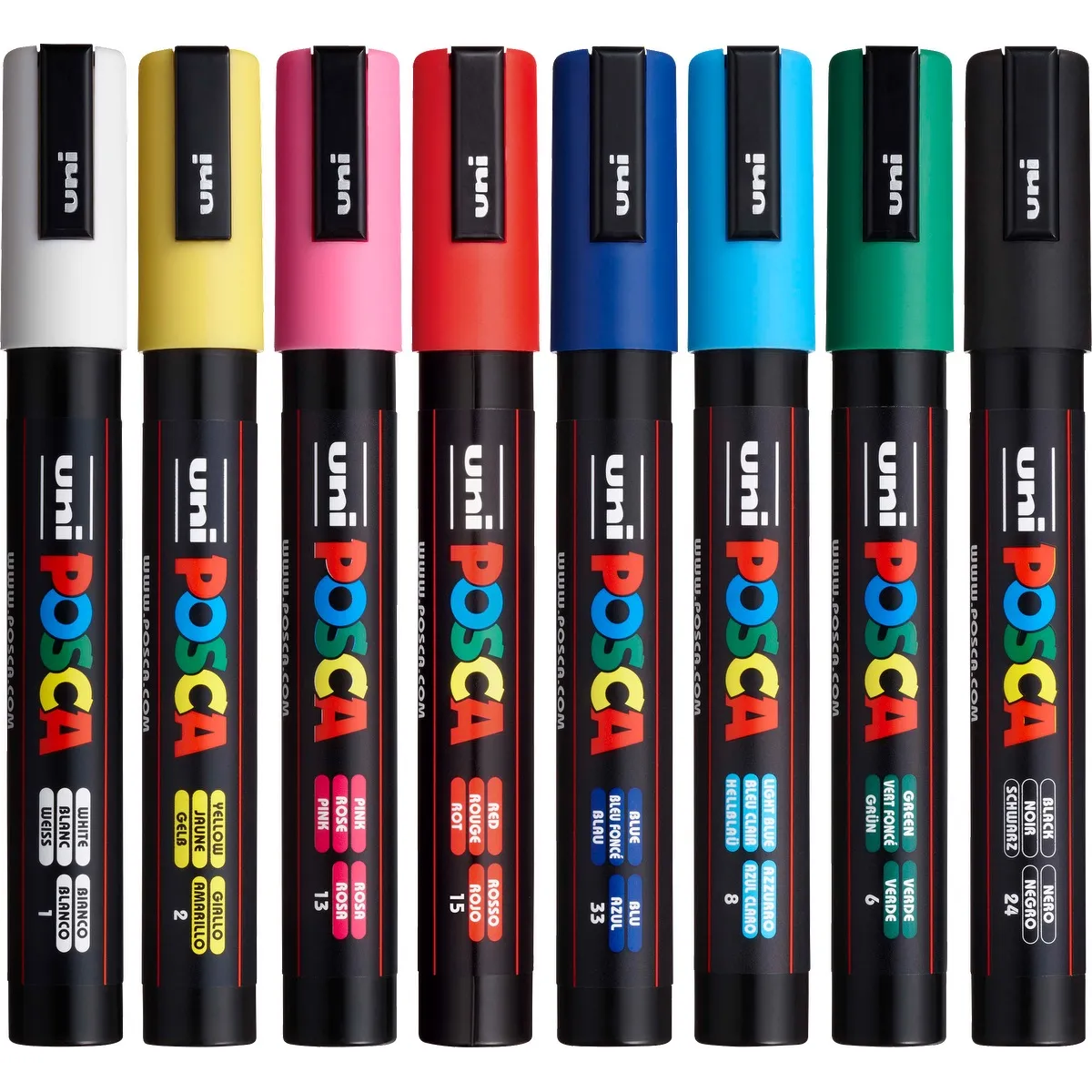 POSCA 8 Piece Basic Marker Set with Bag - Medium - product view 7
