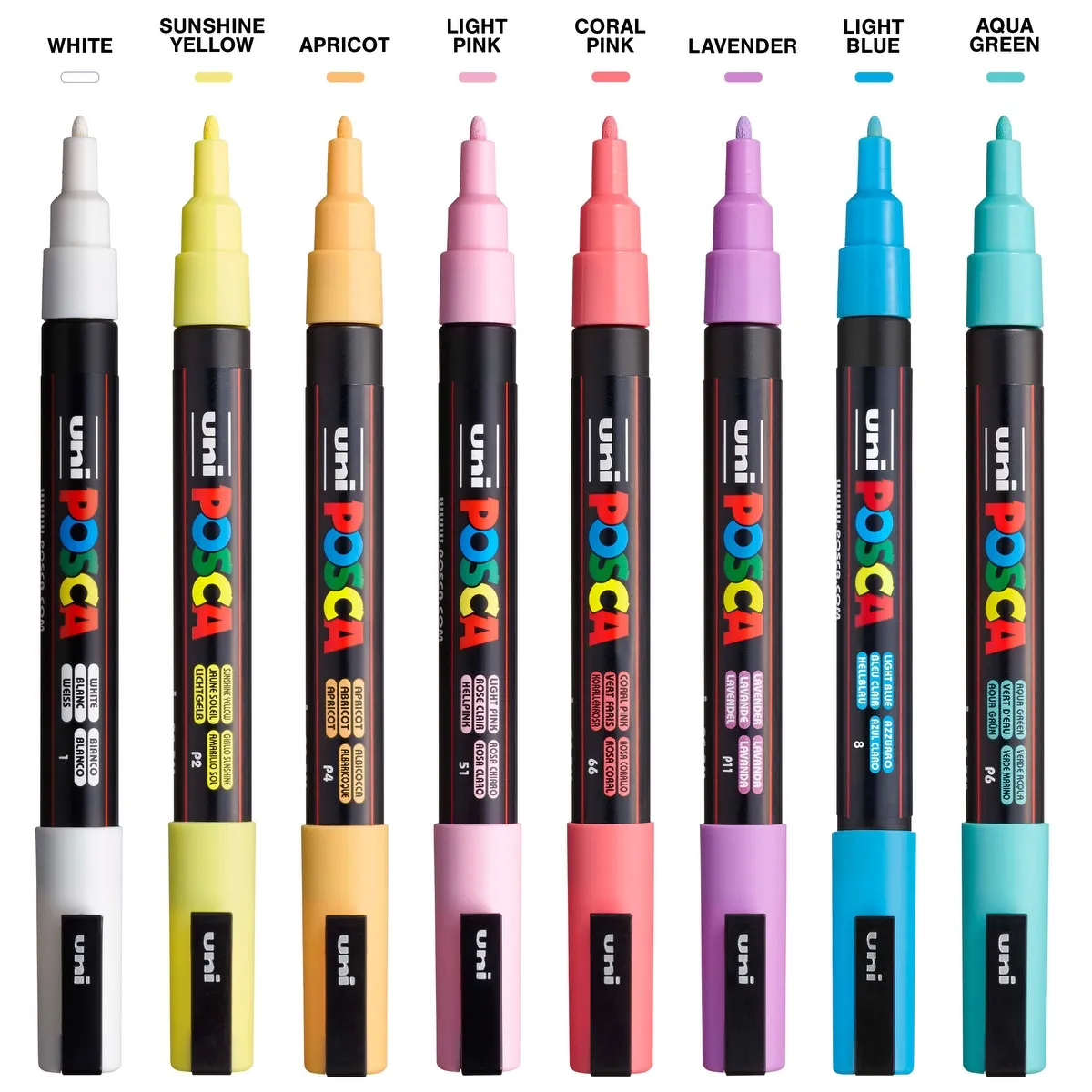 POSCA 8 Piece Soft Marker Set with Bag - Fine - product view 2