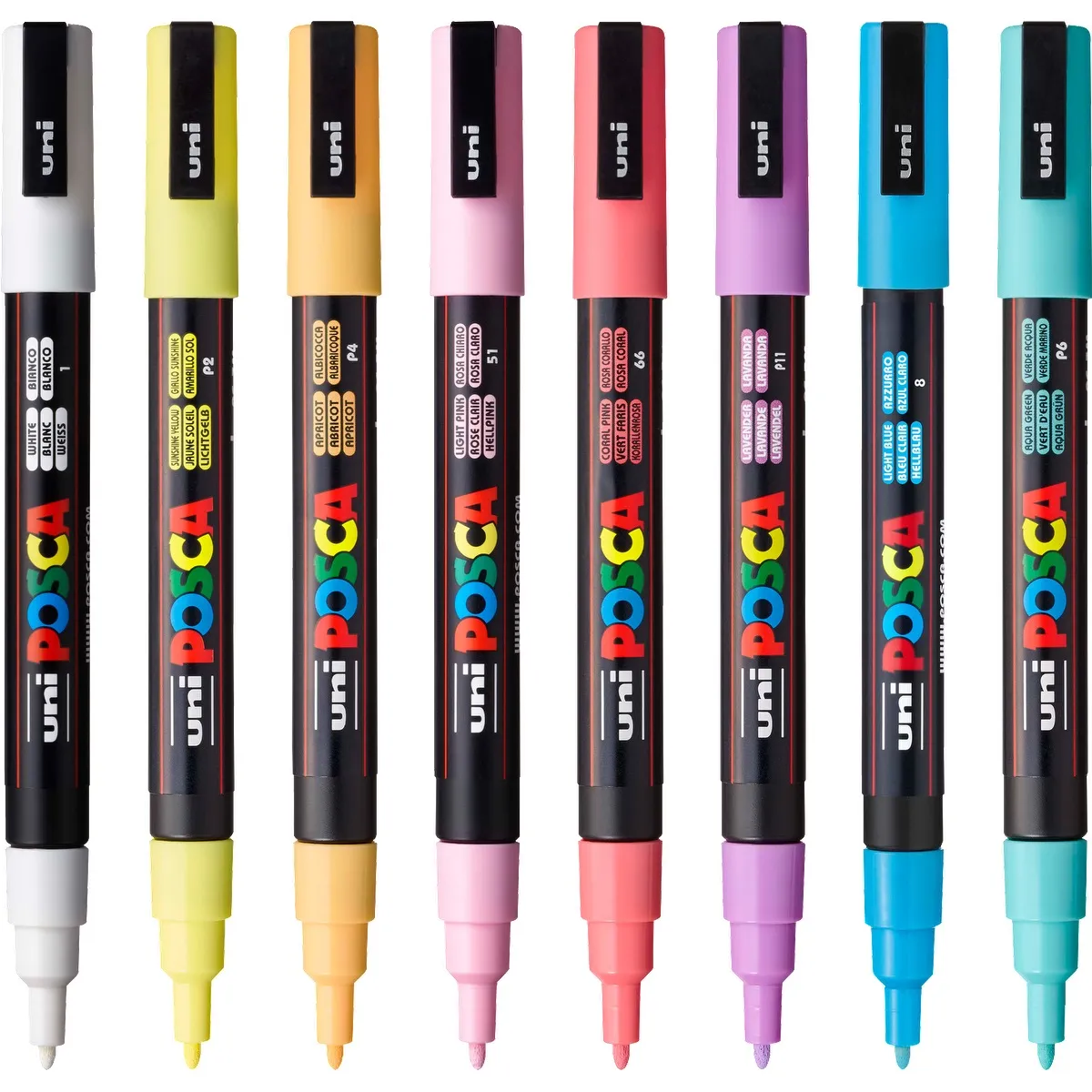 POSCA 8 Piece Soft Marker Set with Bag - Fine - product view 8