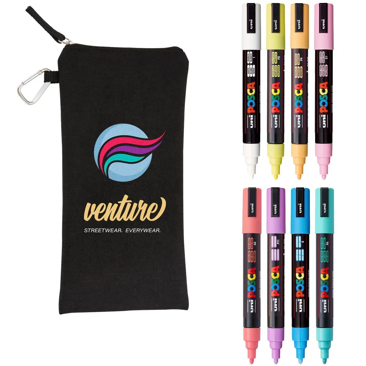 POSCA 8 Piece Soft Marker Set with Bag - Medium - product view 2