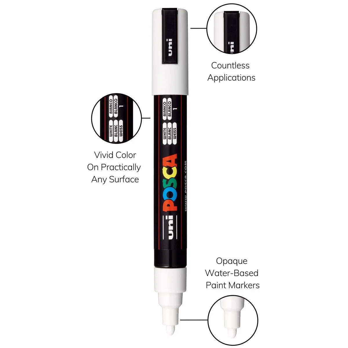 POSCA 8 Piece Soft Marker Set with Bag - Medium - product view 13