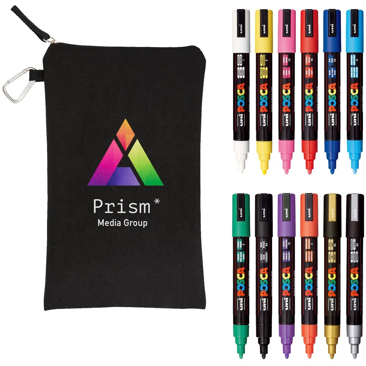 POSCA 12 Piece Basic Marker Set with Bag - product view 2