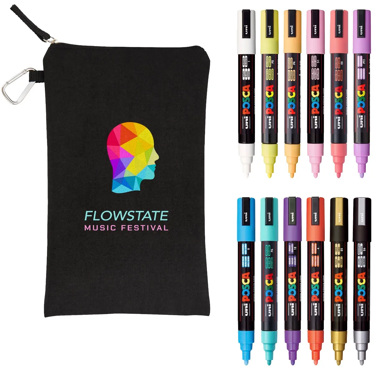 POSCA 12 Piece Soft Marker Set with Bag - product view 2