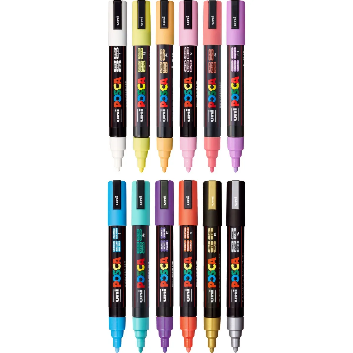 POSCA 12 Piece Soft Marker Set with Bag - product view 7
