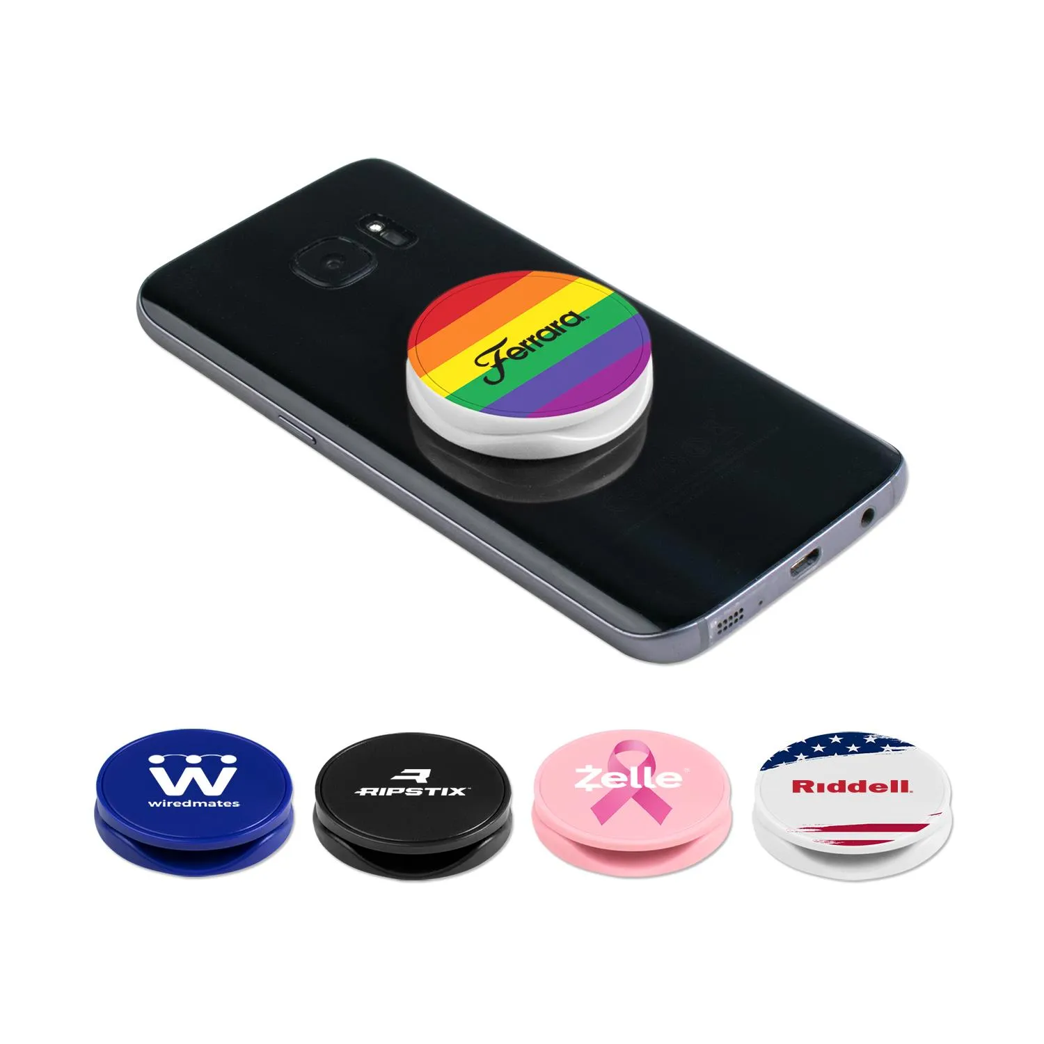 Pop-Up Phone Holder Collapsible Grip Media Stand